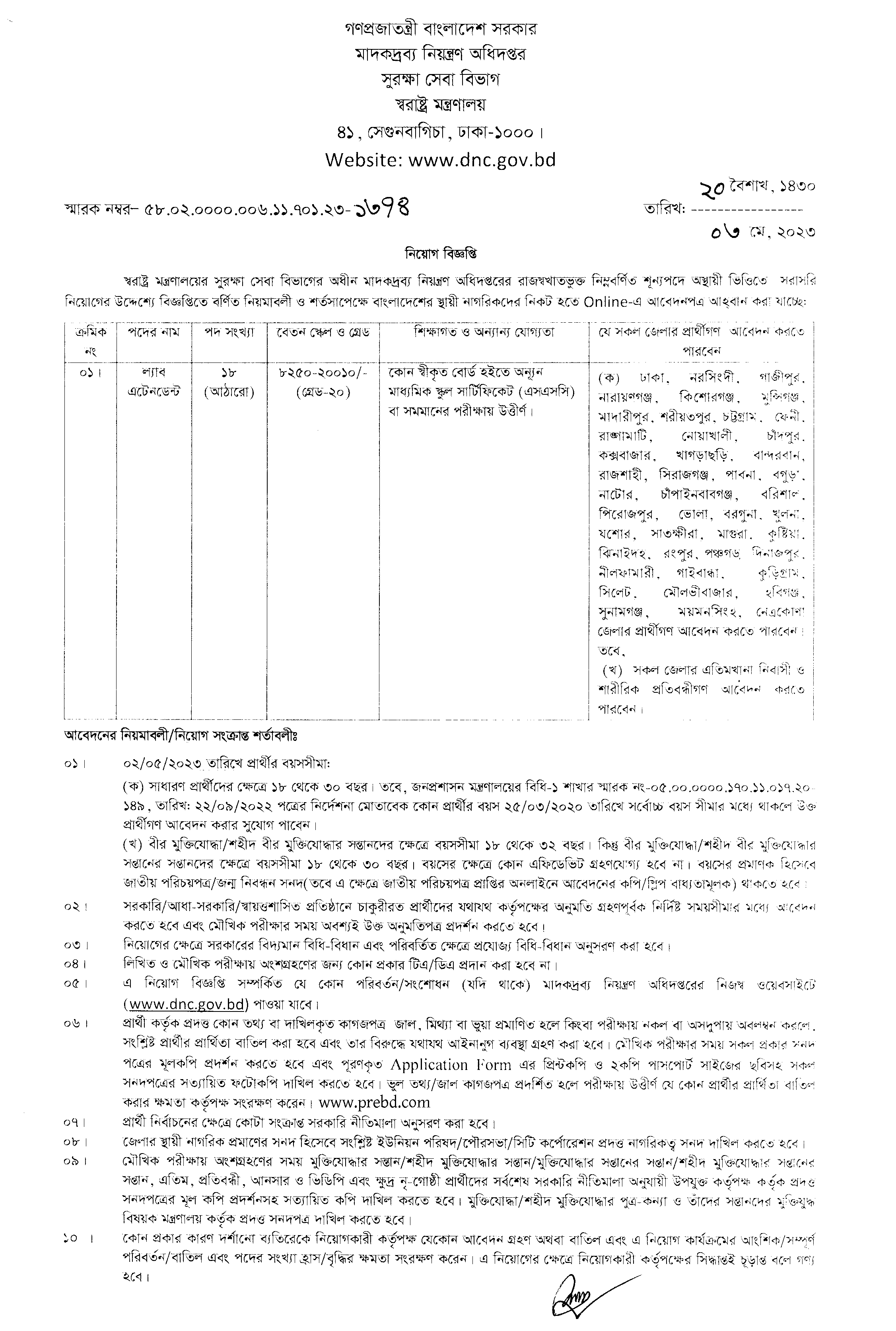 dnc job circular 2023